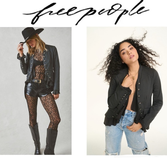 NWT Free People Ruffles Romance Military Jacket (S) - Picture 5 of 10